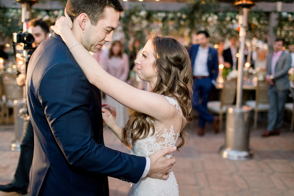 Dancing under the string lights