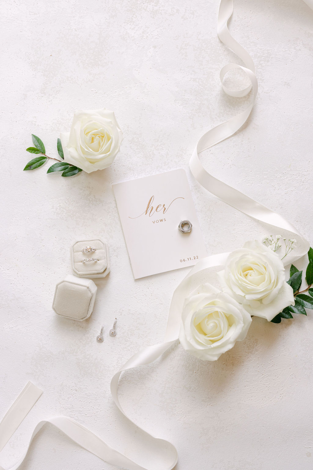Rings and white blooms at The Resort at Pelican Hill