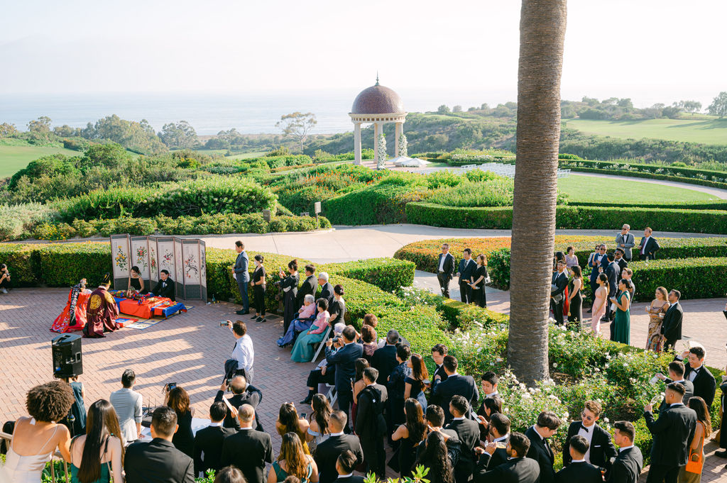 The ceremony from the back at The Resort at Pelican Hill