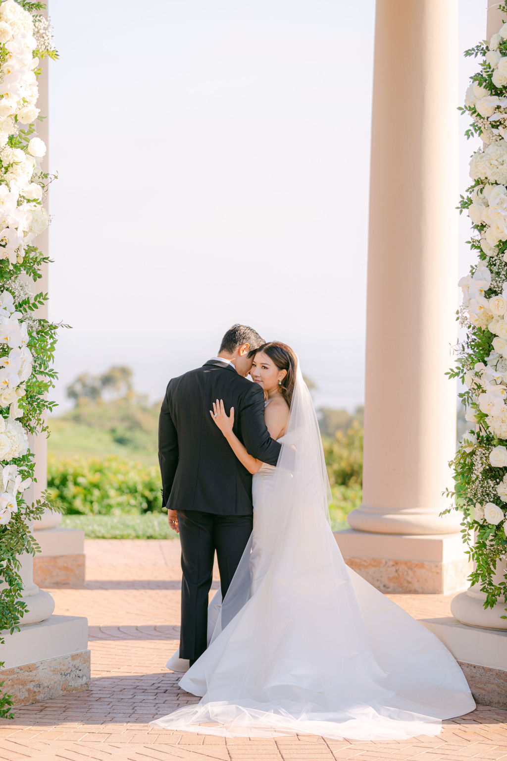Golden hour on the lawn at The Resort at Pelican Hill