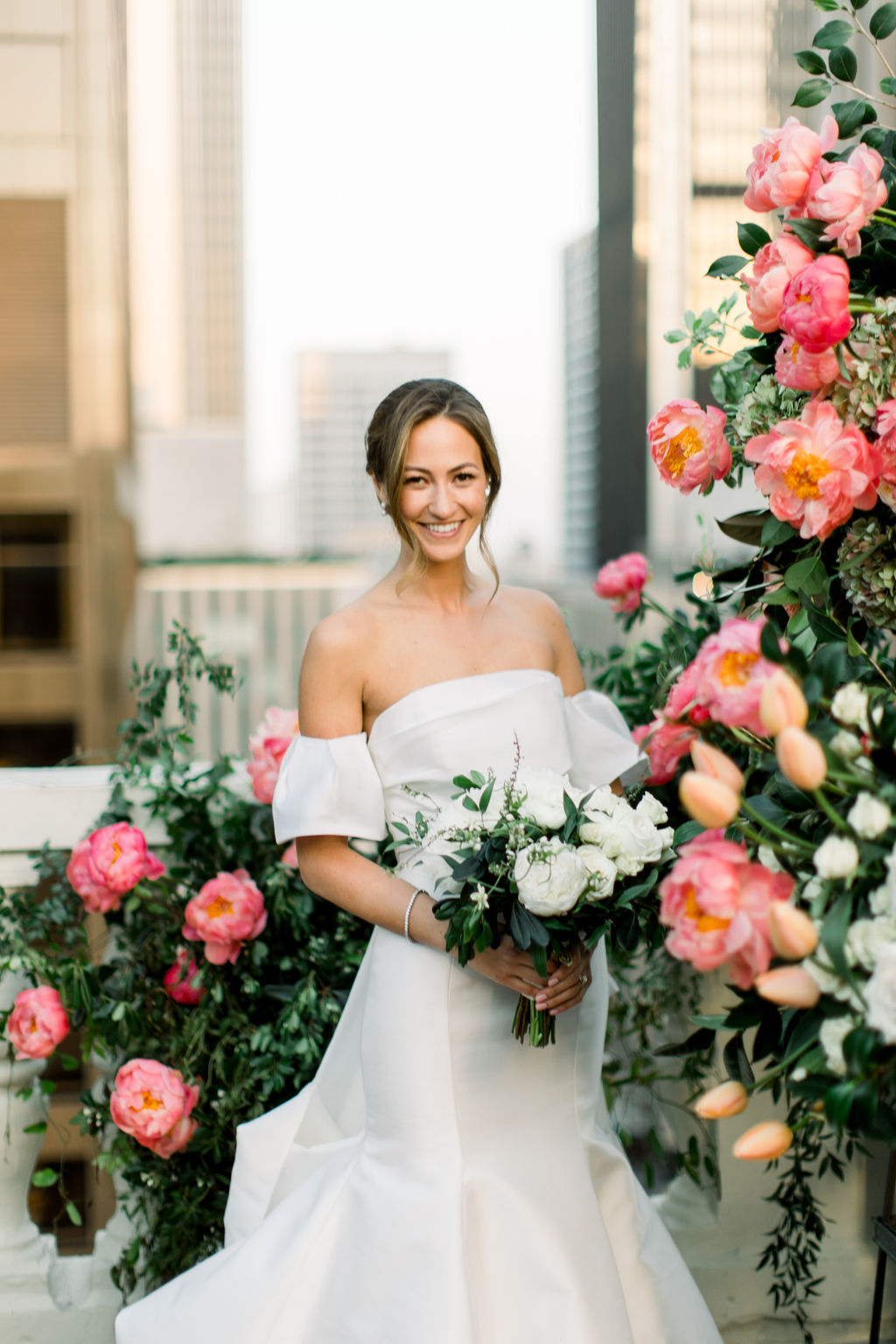 Laughing among the roses