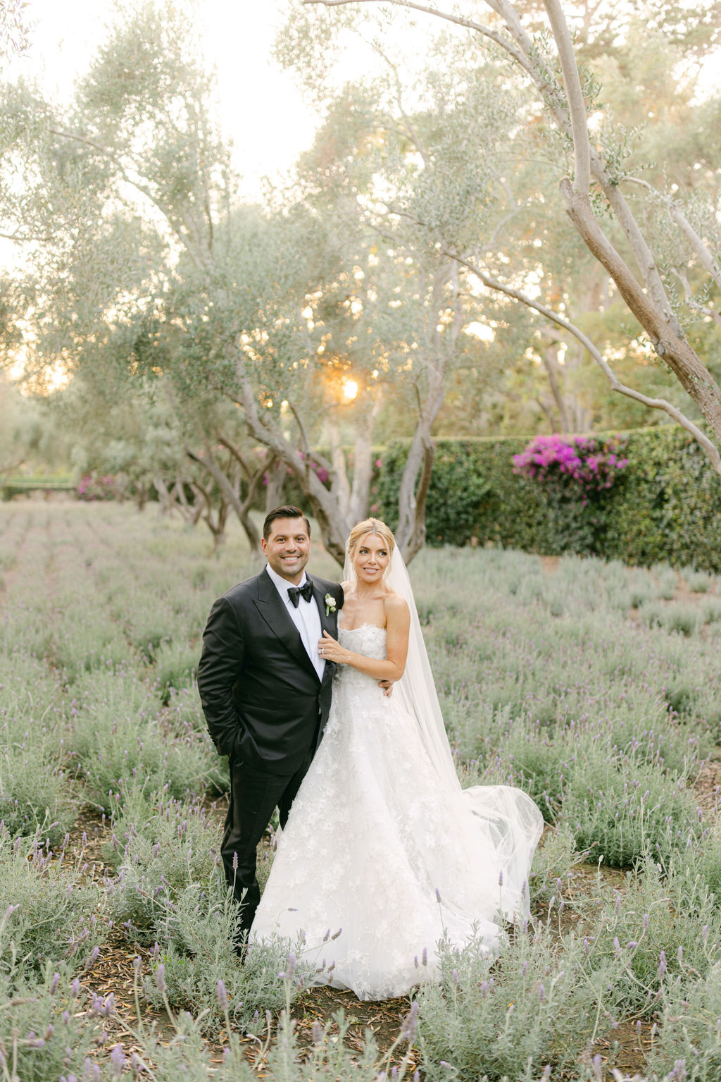 In the lavender field at San Ysidro Ranch