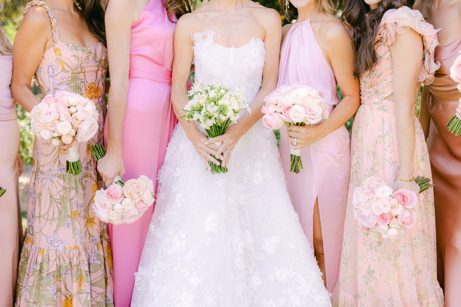 Bouquets in every shade of pink at San Ysidro Ranch