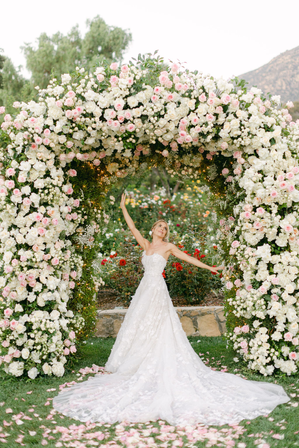 The gown beneath the arch